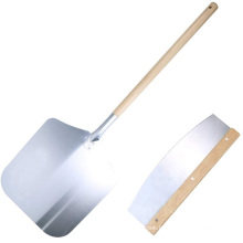 12 Inch 14 Inch Aluminum Metal Pizza Paddle Pizza Tools Pizza Peel Set With Detachable Foldable Long Wood Handle